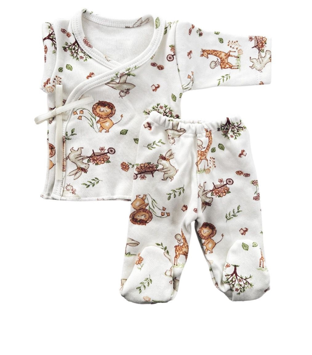 Ajuar 2 piezas PREMATURO Cinta Estampa