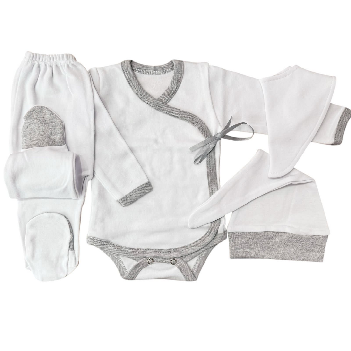 Ajuar 4 piezas Body Cinta Liso Borde