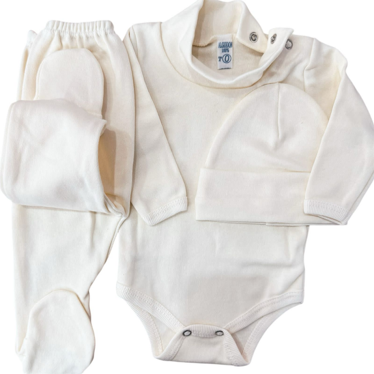 Ajuar 3 piezas Polera Liso