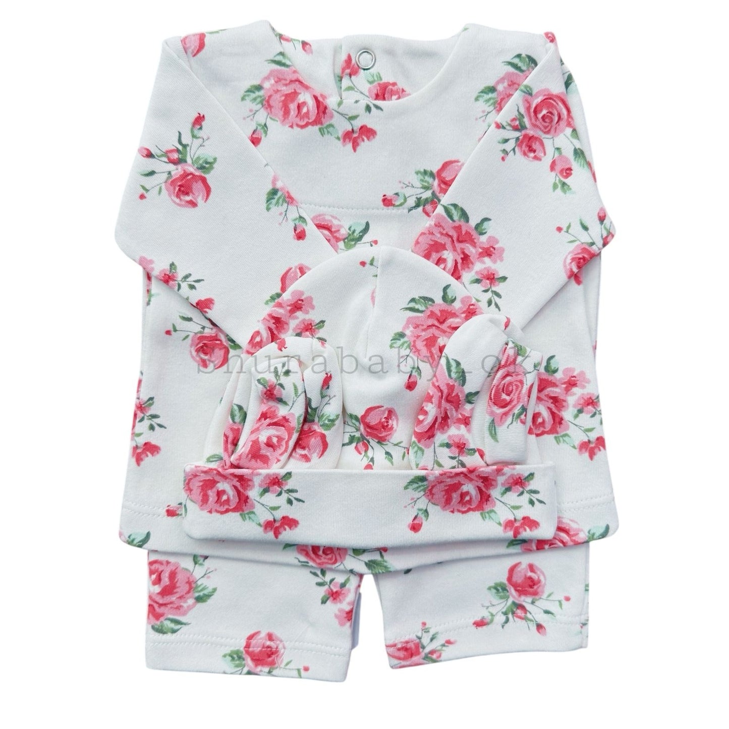 Ajuar 4 piezas Flores - Premium